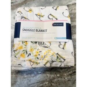 Bebe Au Lait Oh So Soft Muslim Super Snuggle Floral Alphabet Blanket 48”x48”